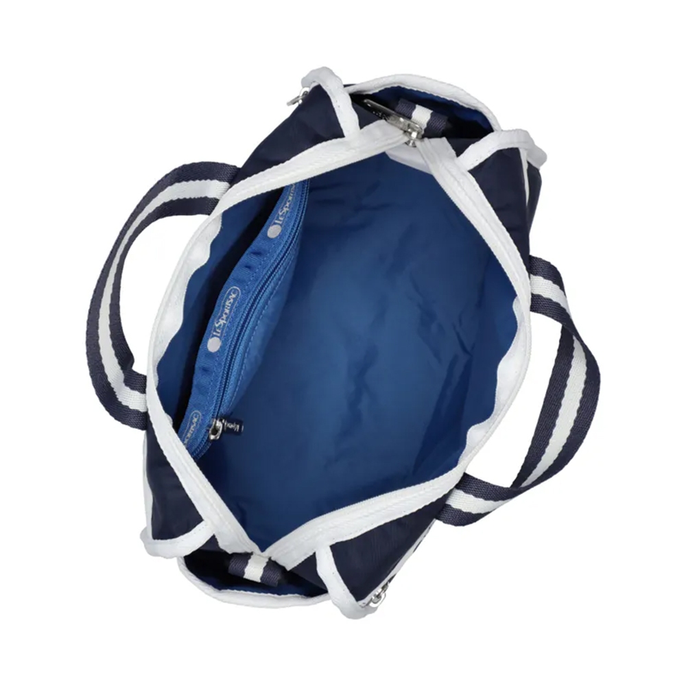 |快速出貨|Lesportsac MINI DUFFEL CROSSBODY 迷你筒狀肩背包 -滾邊深海藍, , large