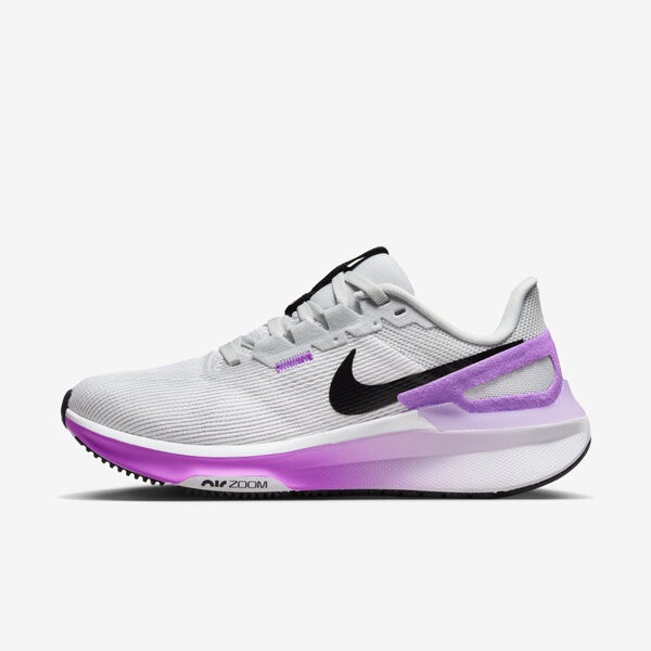 Nike W Air Zoom Structure 25 女 慢跑鞋 路跑 支撐 緩震 灰 紫 [DJ7884-100], , large