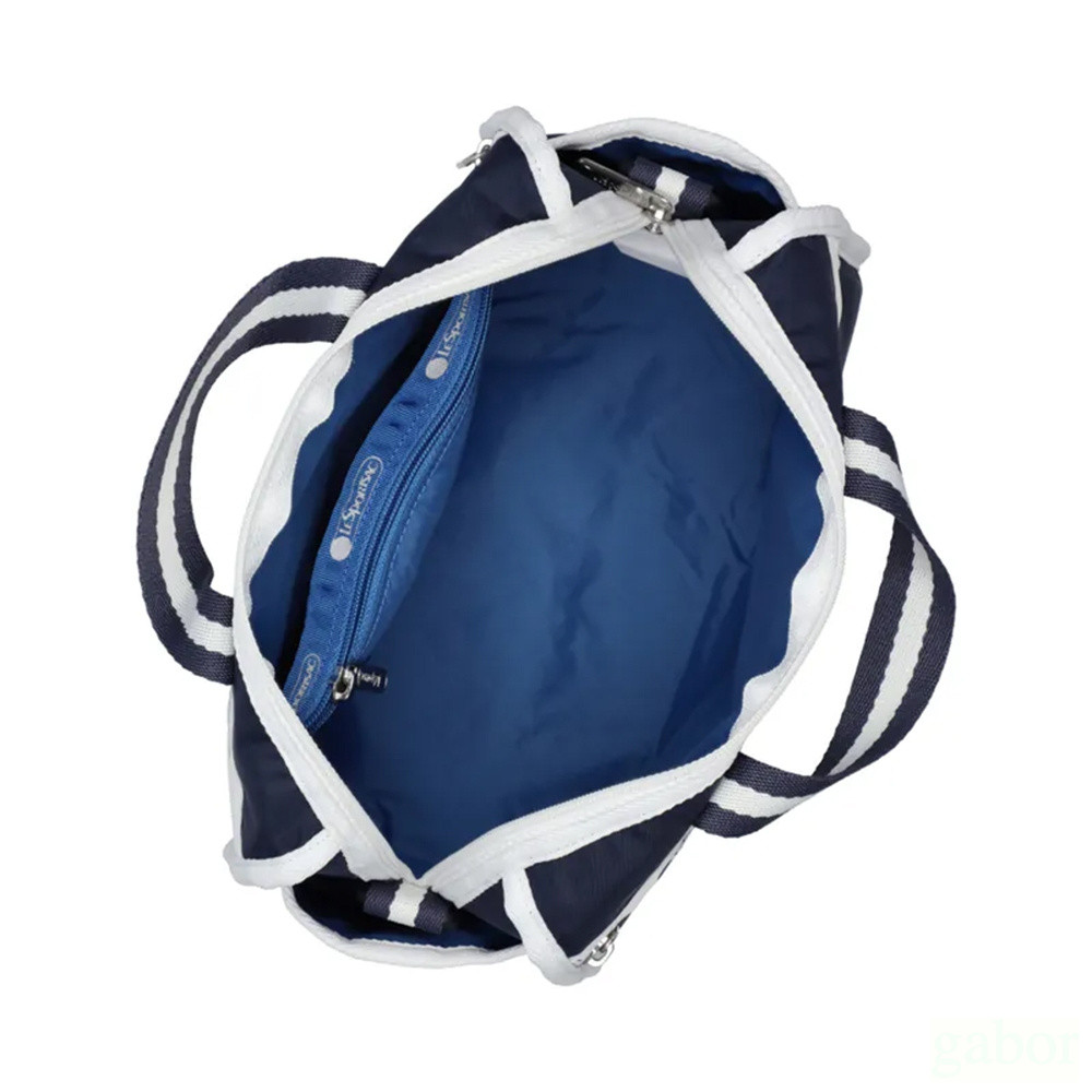 Lesportsac MINI DUFFEL CROSSBODY 迷你筒狀肩背包 -滾邊深海藍, , large