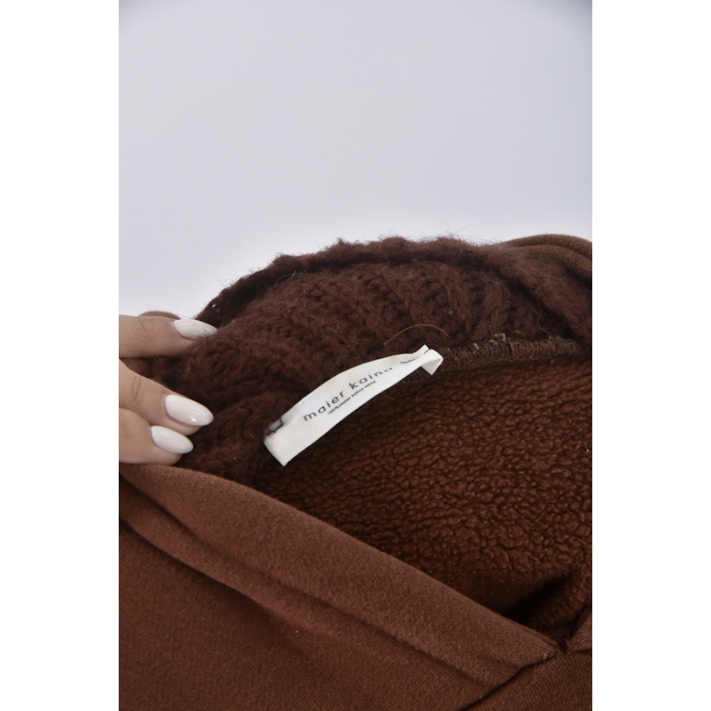 (2XL) maier kaina棉質純棉連帽棕色長袖上衣二手衣, , large