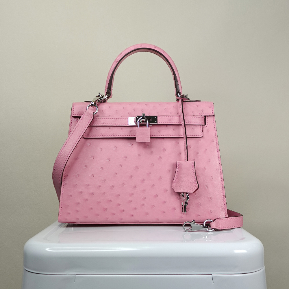 【M2nd】 Ostrich  Handbag, , large