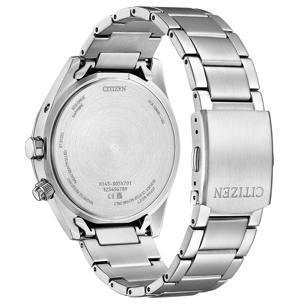 CITIZEN 星辰 亞洲限定 光動能電波萬年曆手錶 CB0270-87A, , large