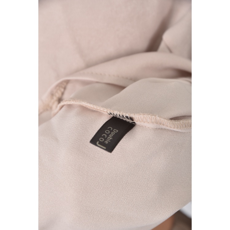 (S) double coco j韓牌低胸杏色長袖上衣二手衣, , large