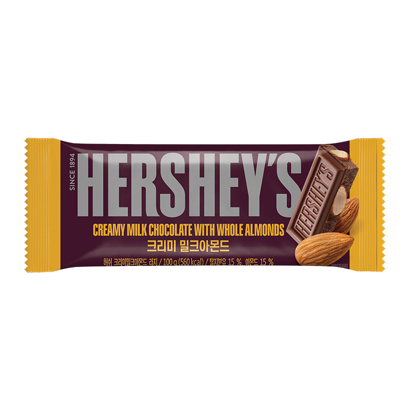 Hershey Almond Large Bar Kor 100g, , large