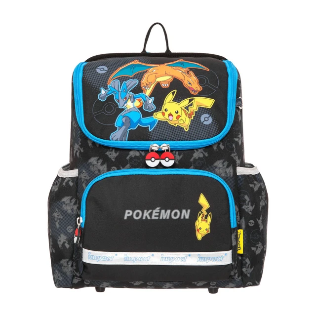 【IMPACT 怡寶】寶可夢超輕羽量型護脊書包-黑 /個 IMPKM6021BK, , large