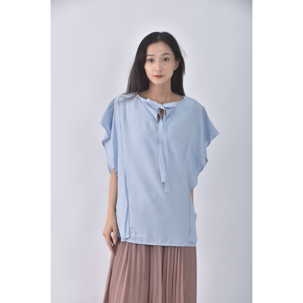 (XL) 寬鬆藍色短袖上衣二手衣, , large