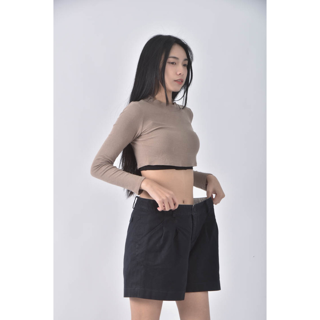 (M) natural beauty basic質感口袋藍色短褲二手衣, , large