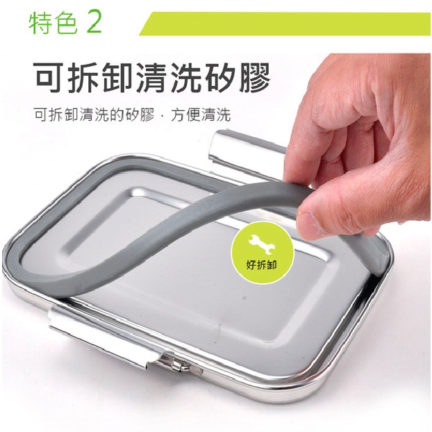 PERFECT 理想牌 極緻316不鏽鋼四格餐盤分格便當盒環保餐盒 25cm無蓋-Leidea樂德兒, , large