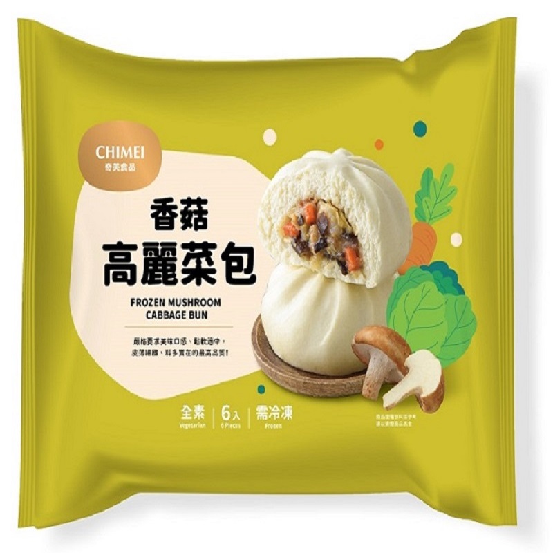 奇美冷凍香菇高麗菜包6入(全素), , large