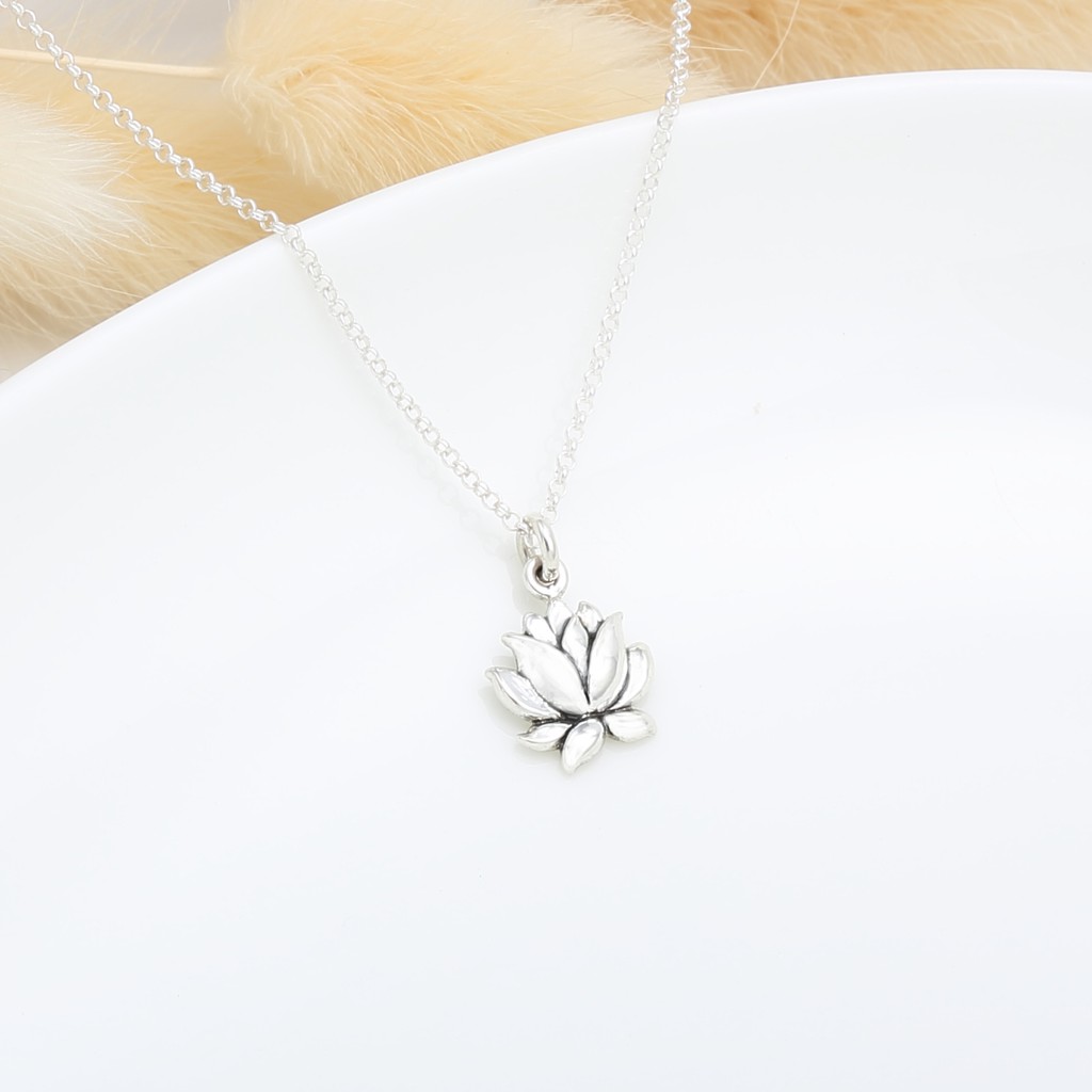 【Angel & Me】荷花 蓮花 Lotus s925 純銀項鍊 生日 週年 情人節 聖誕節 禮物, , large