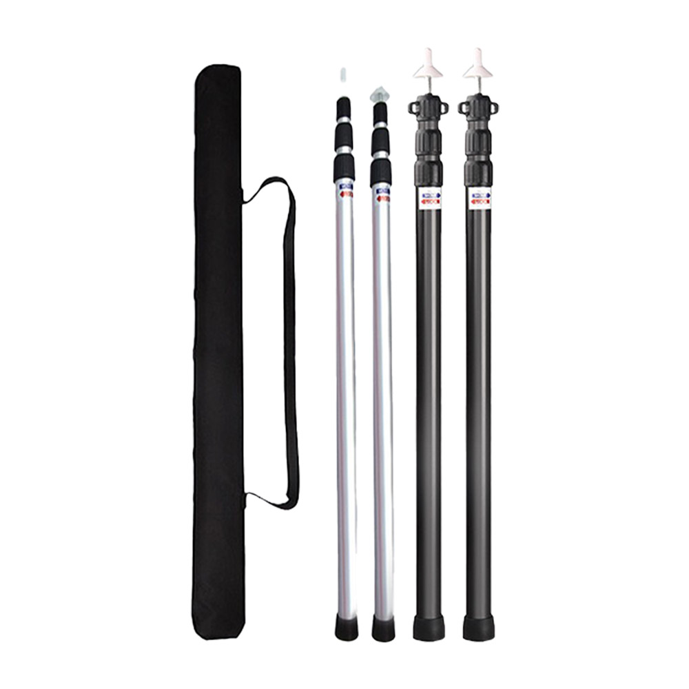 Canopy support poles 33mm 280cm 3m - Black set (2 poles + bag), , large