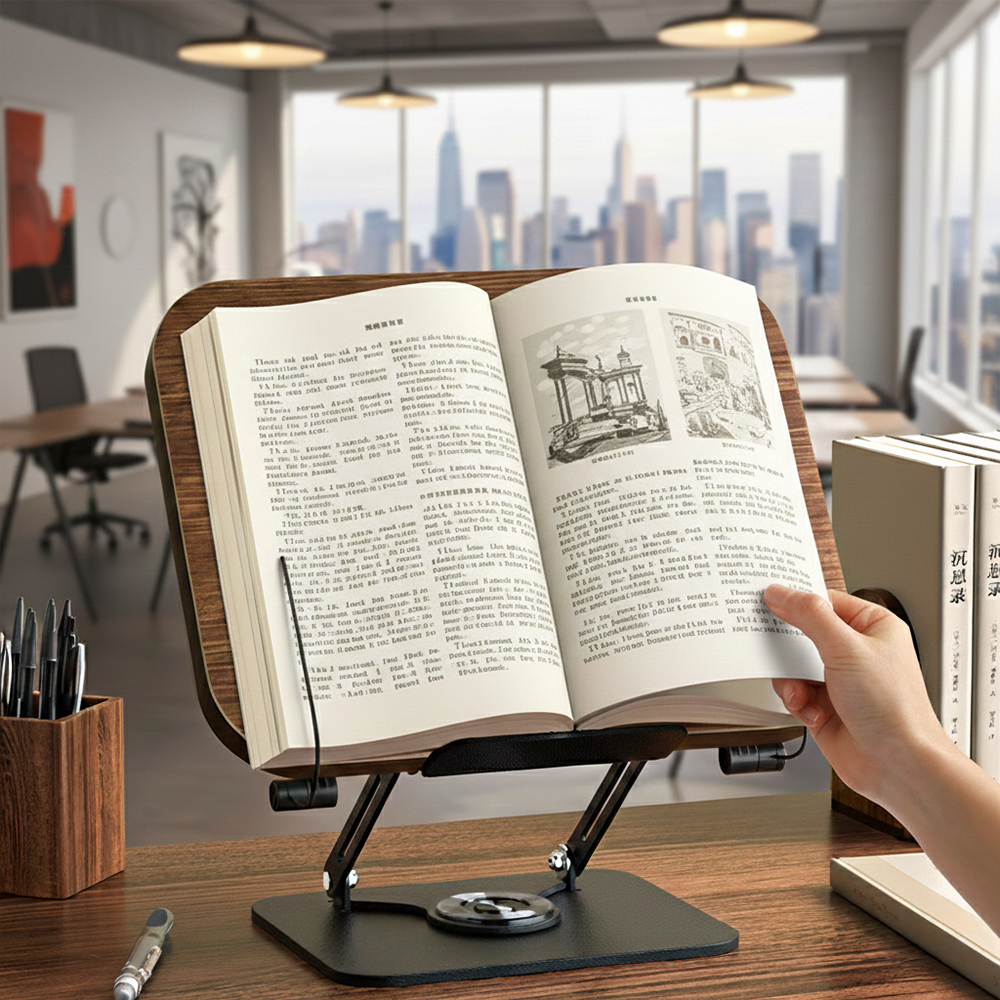 閱讀書架 看書架 讀書架 實木旋轉升降 筆電平板支架 伸縮書立架 兒童國小生上班族送禮首選 繪本支架, , large