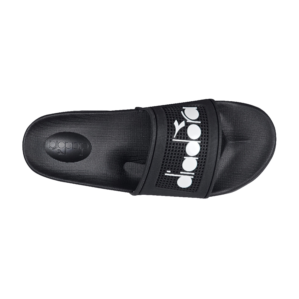 DIADORA迪亞多那 柔軟透氣雲拖鞋 男鞋 簡約 時尚 素色 不吸汗 好穿脫 吸衝 足弓支撐 耐磨 耐穿 止滑 黑 灰, , large