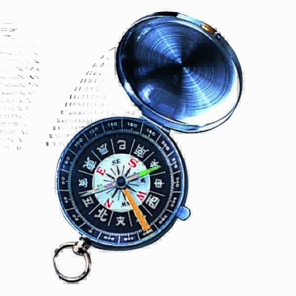 【 徠福 】指南針(指北針)-附蓋中文45MM / 個 NO.135