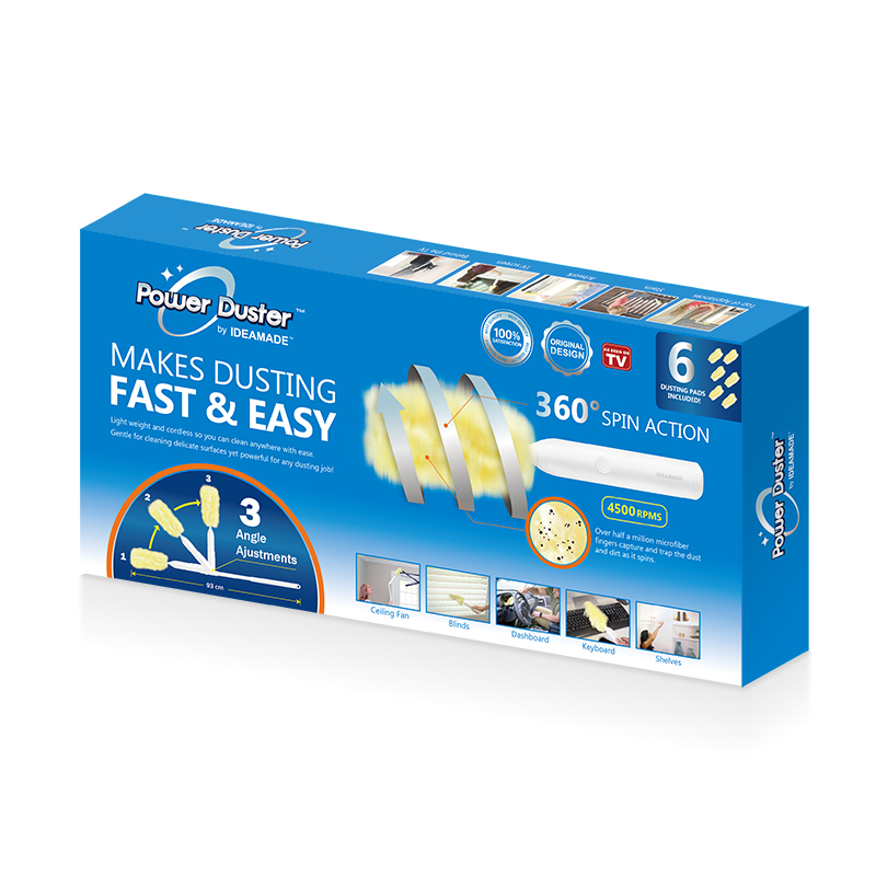 【洛克馬企業】360度電動除塵神器 1支除塵棒 附贈3個除塵布套, , large