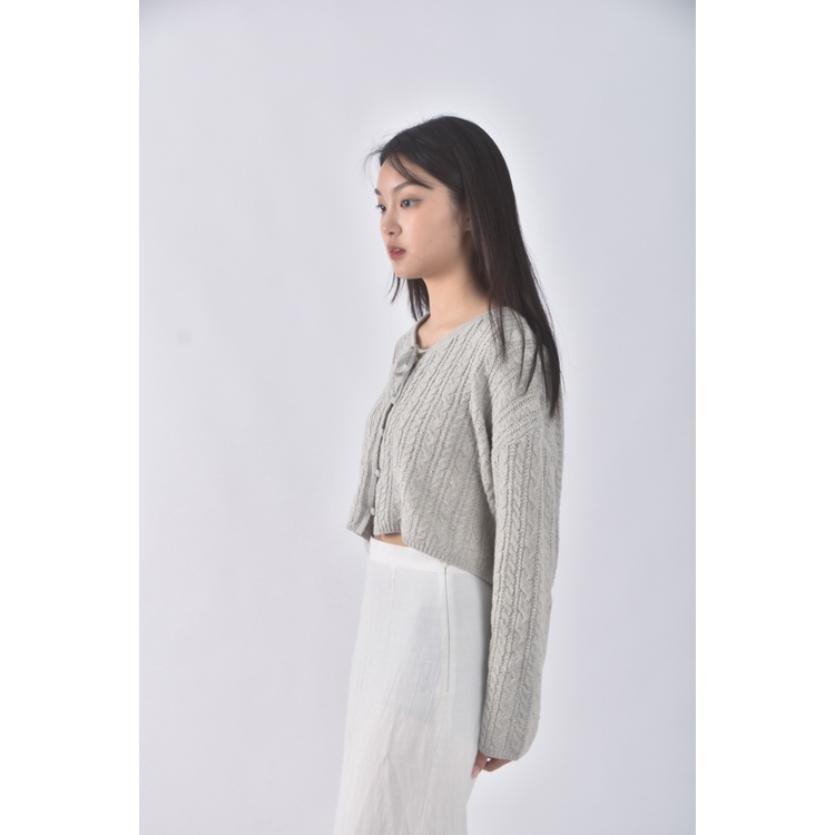 (F) egg修身短版排扣綠色綁帶外套二手衣, , large