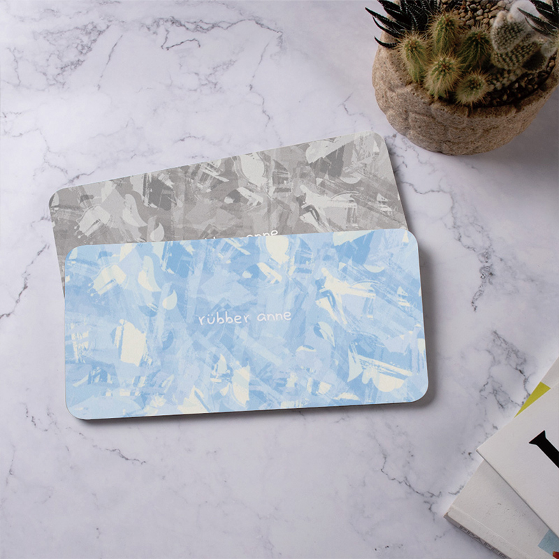 【Monster】 Soft Diatomaceous Earth Absorbent Soap Dish Mat – Misty Sakura Tales (19x10cm) – Glacier Blue, , large