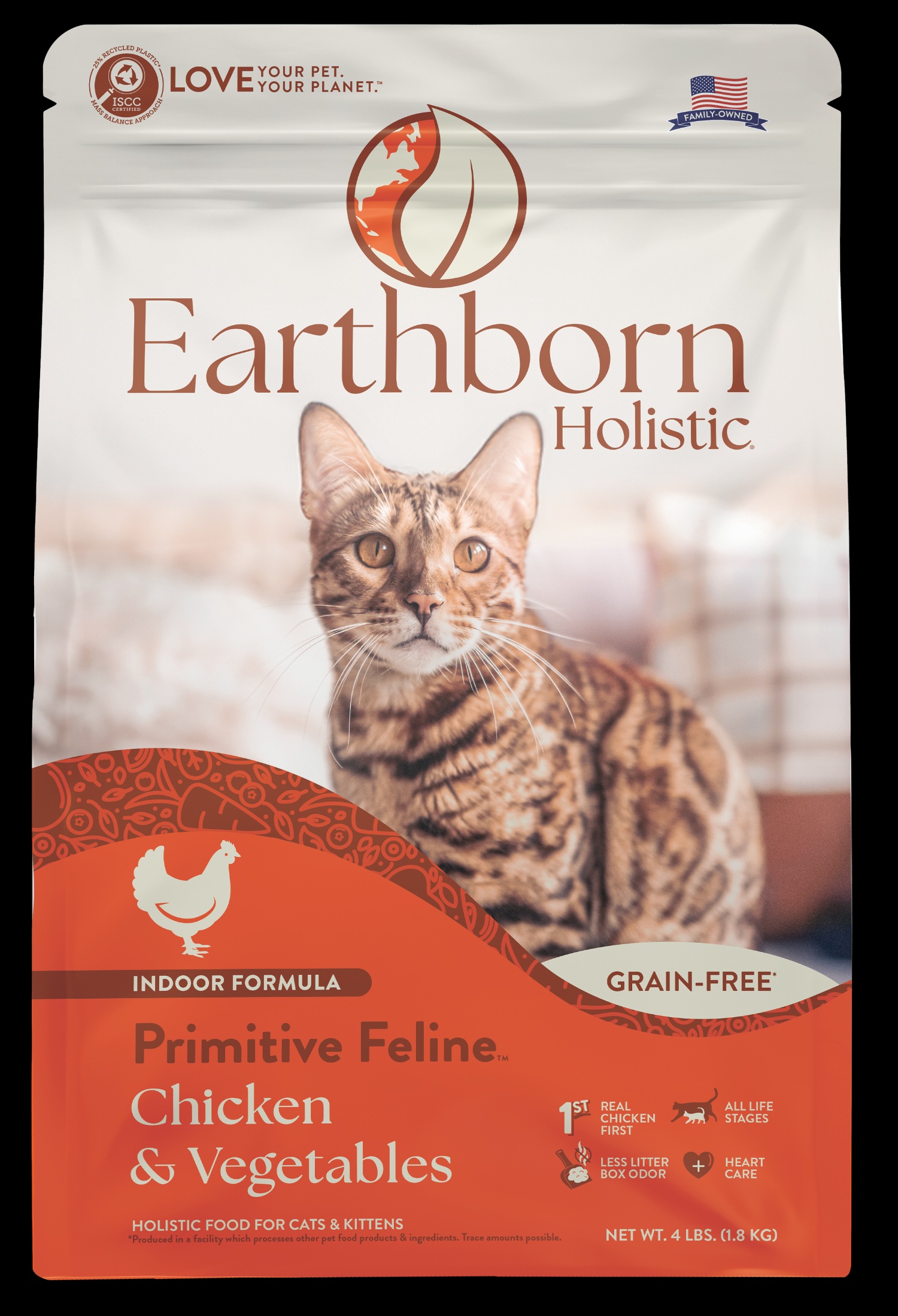 【拉拉寵物小舖】Earthborn 原野優越 農場雞配方1.8公斤 貓飼料 低敏 無穀 天然糧, , large