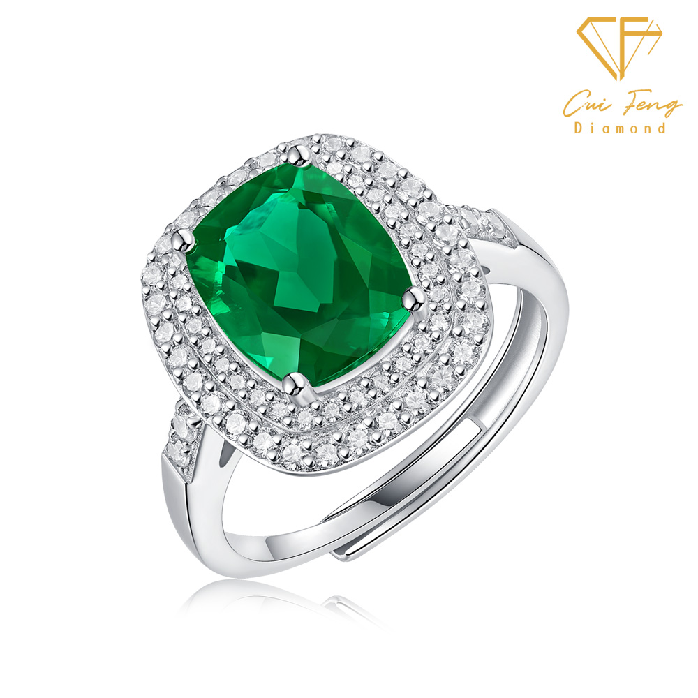 【CF鑽飾】女戒 培育祖母綠《綠夢》2.5克拉 哥倫比亞祖母綠 鑽戒 戒指, , large