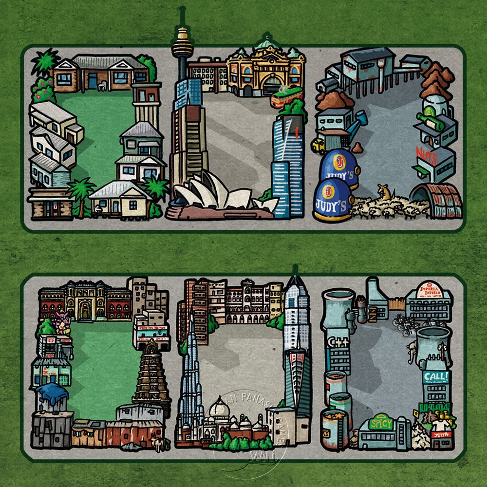 【新天鵝堡桌遊】電力公司擴充9：澳洲/印度地圖, , large