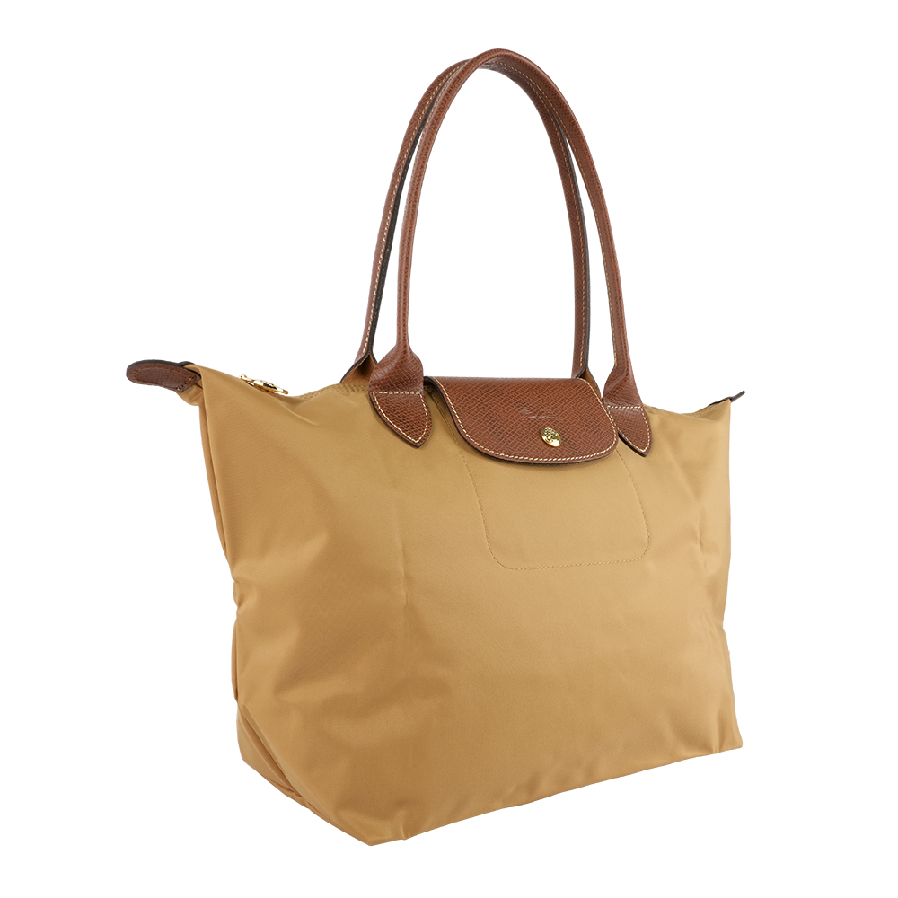 LONGCHAMP M號長把LE PLIAGE摺疊水餃包(鹿褐色), , large
