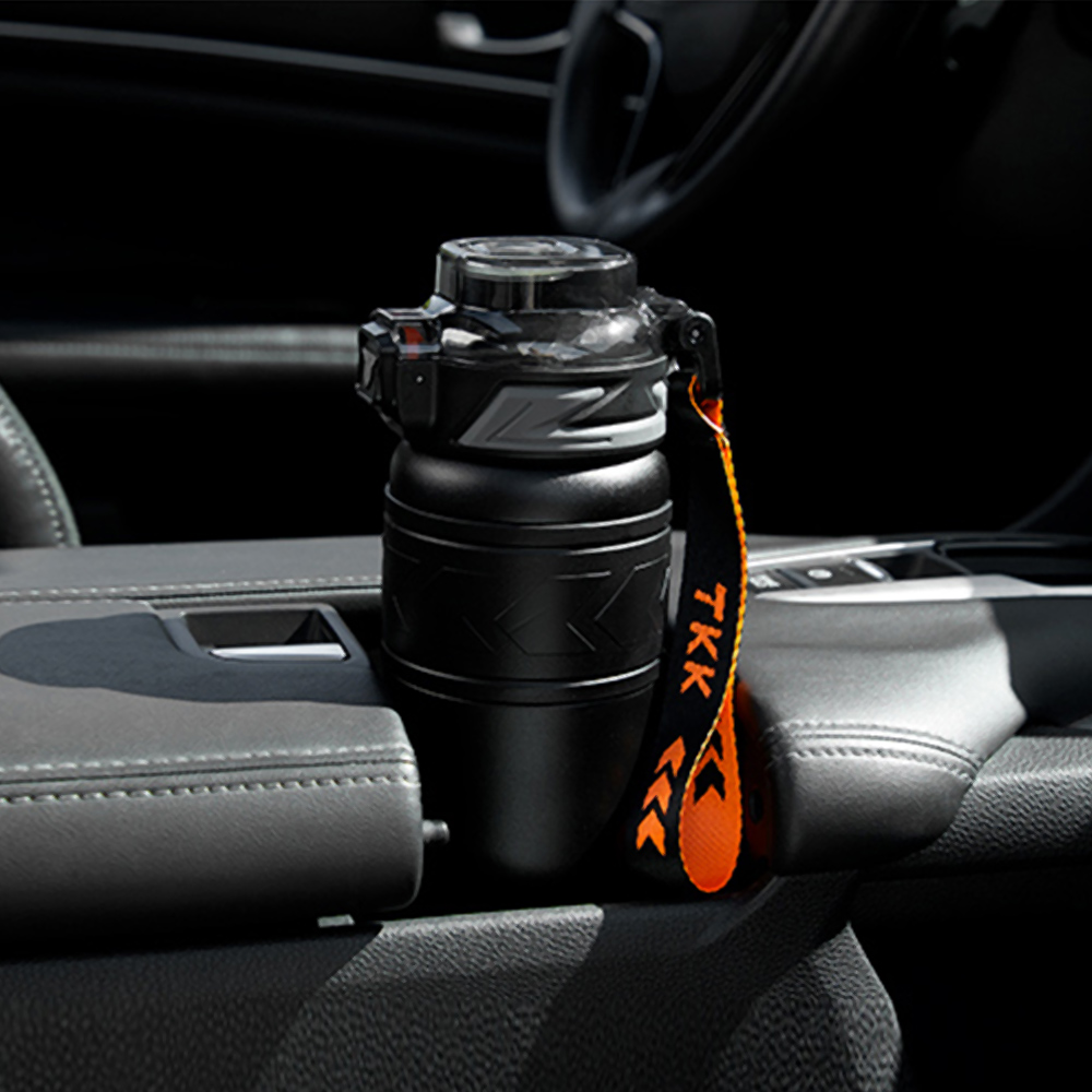 【TKK】邁越系列 316不鏽鋼 兩用 保溫杯 運動水壺900ML(直飲+吸管)-赤橙鋼, , large