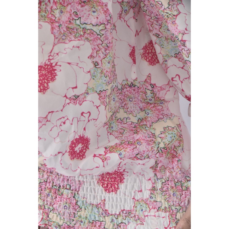 (S) 質感紡紗粉色短袖上衣二手衣, , large