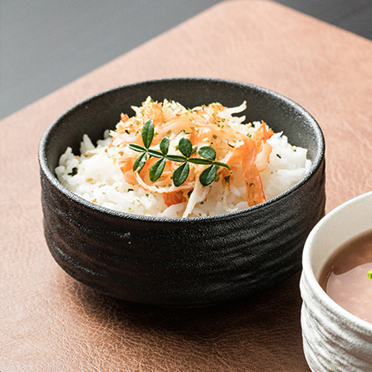 石紋碗【黑白2色】 直徑12cm 啞光 磨砂 湯碗 點心碗 冰淇淋碗 深碗 大碗 陶瓷 大號 家用 石紋 碗, , large