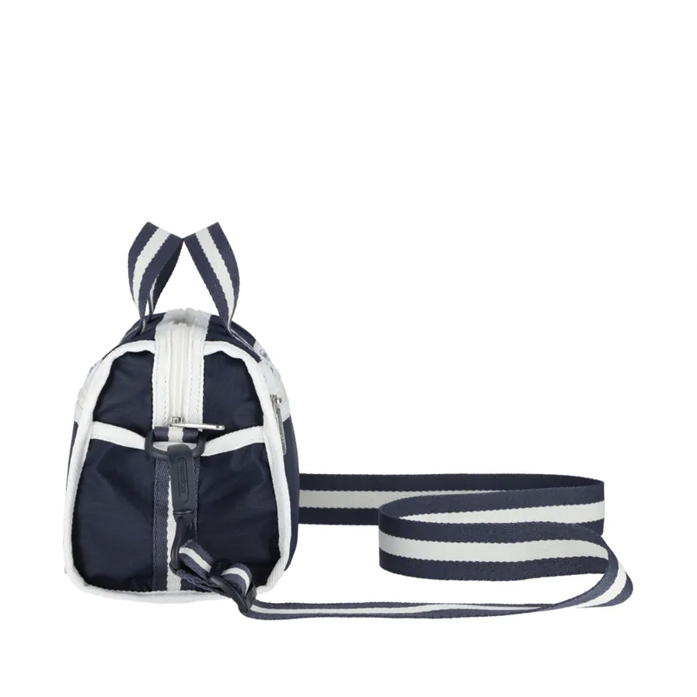 |快速出貨|Lesportsac MINI DUFFEL CROSSBODY 迷你筒狀肩背包 -滾邊深海藍, , large