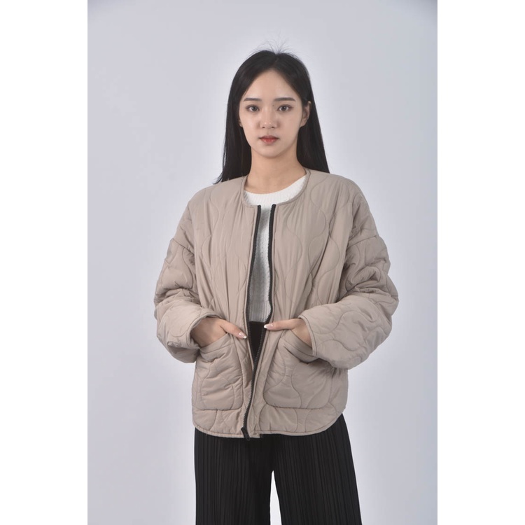 (XL) net印紋棕色外套二手衣, , large