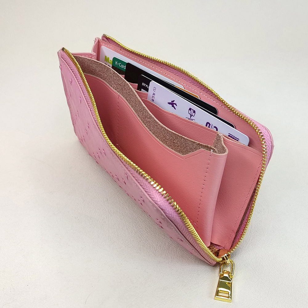 【M2nd】律米耶鴕鳥皮輕薄迷你長夾-土耳其藍(T65A), , large