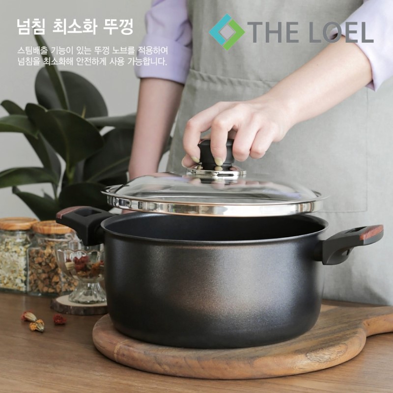〔得來亞〕THE LOEL【湯鍋2件組-附玻璃蓋】18cm單柄湯鍋+24cm雙耳湯鍋 (韓國製-不挑爐具瓦斯爐電磁爐IH爐可用) 🎉雙11全年最低價(10/31~11/12)下殺$2,222, , large