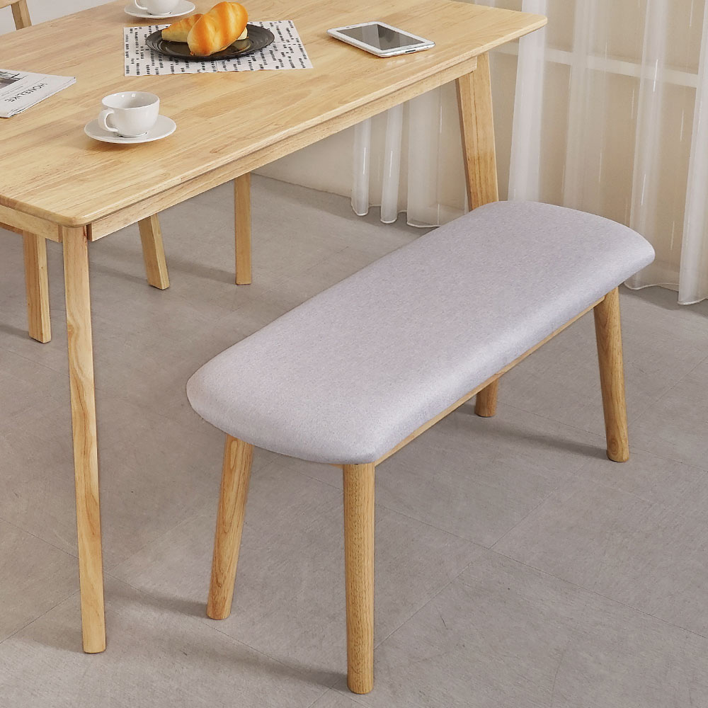 【Homelike】喜家居實木布面穿鞋凳/長餐凳(2532), , large