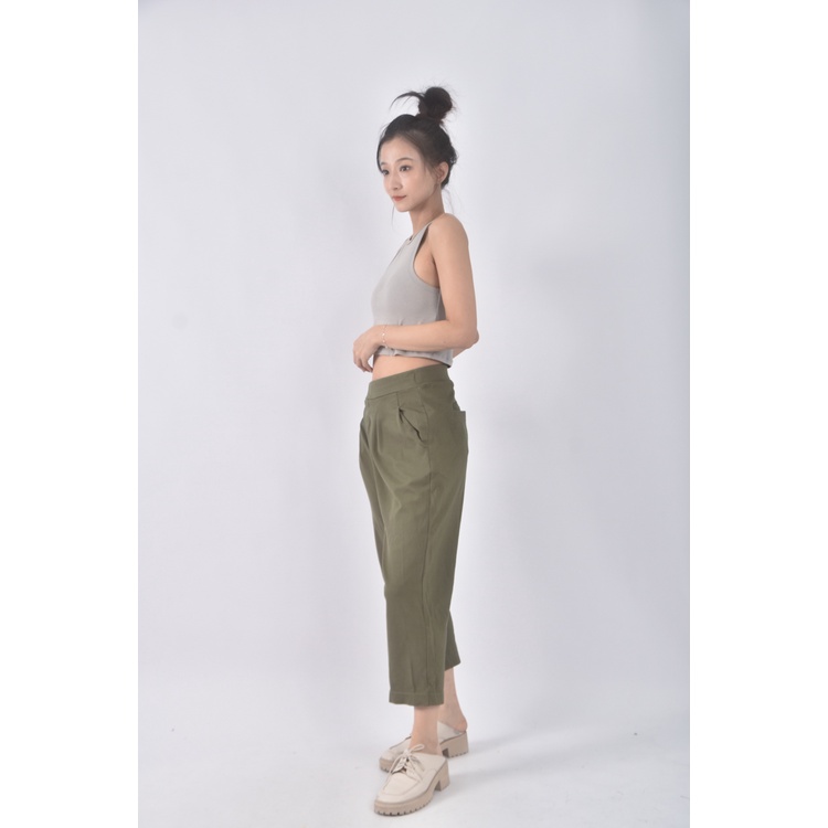 (XL) 101 original design高腰質感綠色短褲二手衣, , large