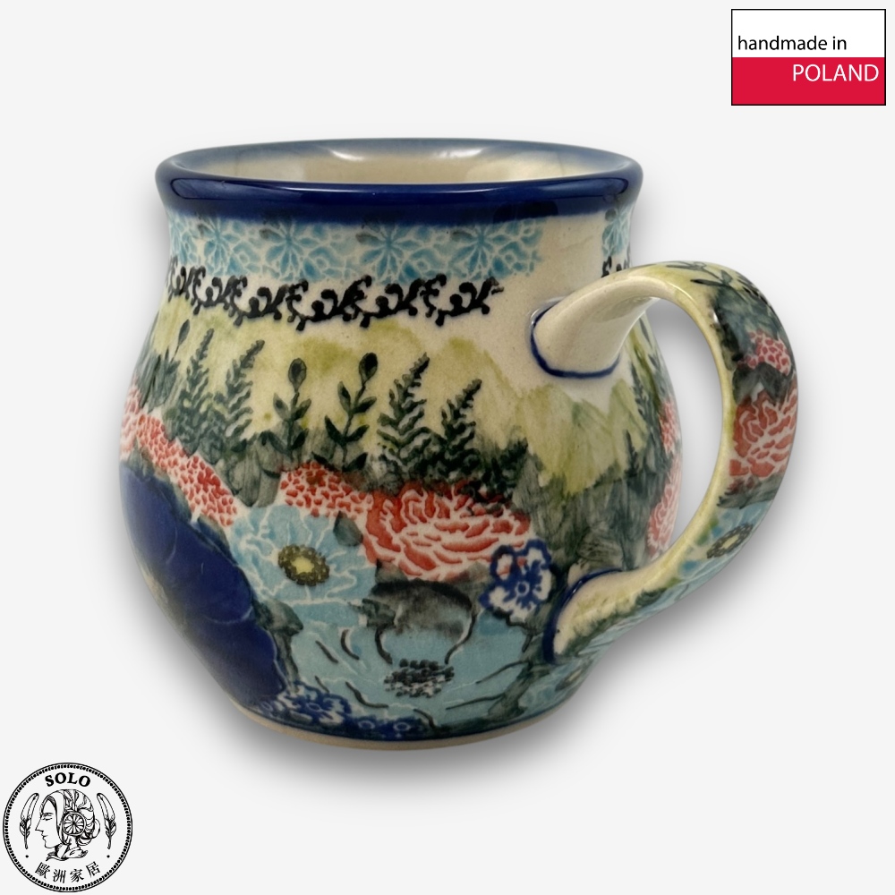 【SOLO Vintage】Cerraf Polish Pottery 350ml Mug Song of Wildflowers Series Made in Poland, , large