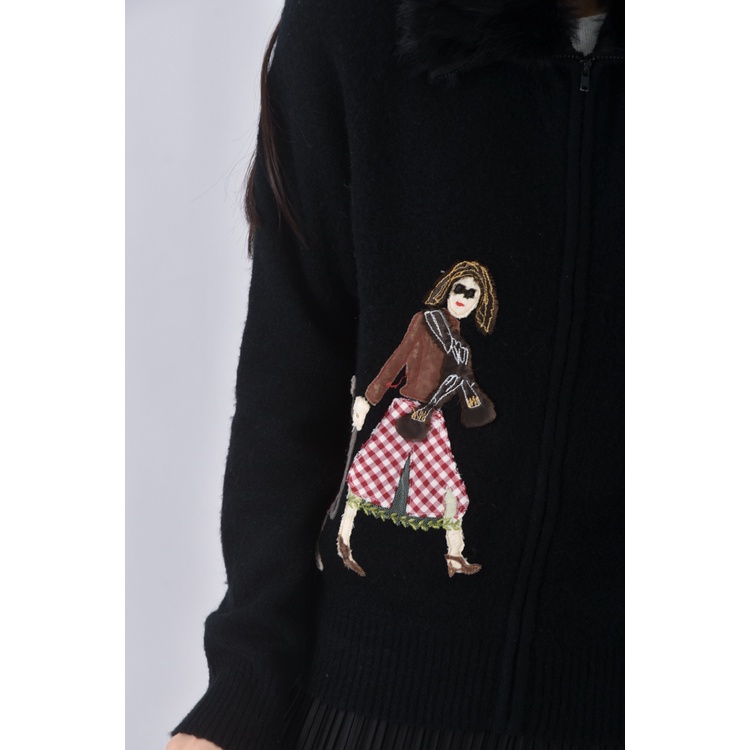 (L) nouvelle tokyo刺繡黑色外套二手衣, , large
