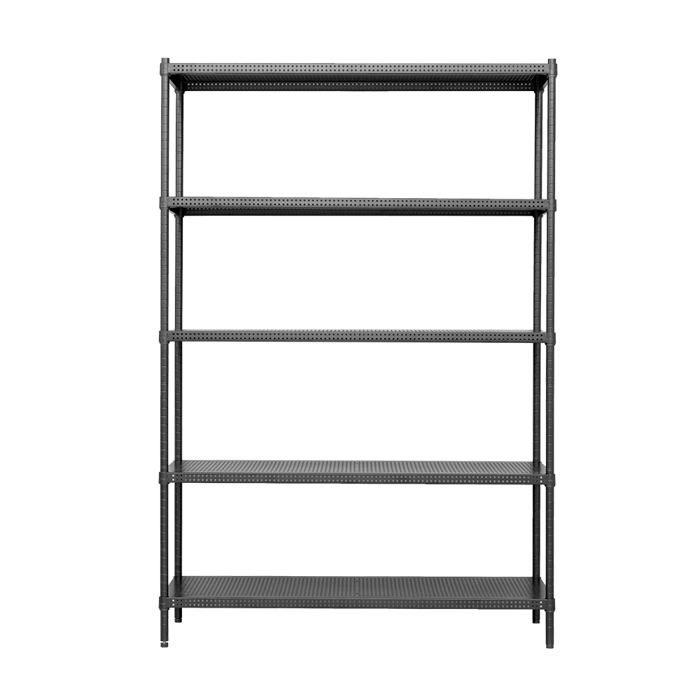 【Y HOUSE】120x45x180cm perforated plate five-layer rack perforated plate rack iron rack - black paint