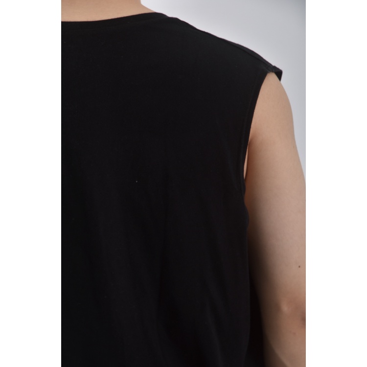 (XL) 【范姜彥豐私服】decathlon男裝運動棉質無袖背心黑色上衣二手衣, , large
