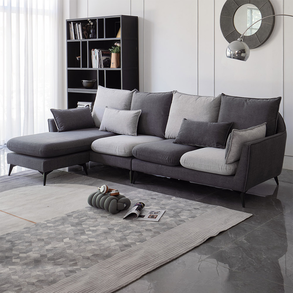 【Hampton 漢汀堡】米莉亞貓抓布L型沙發, , large