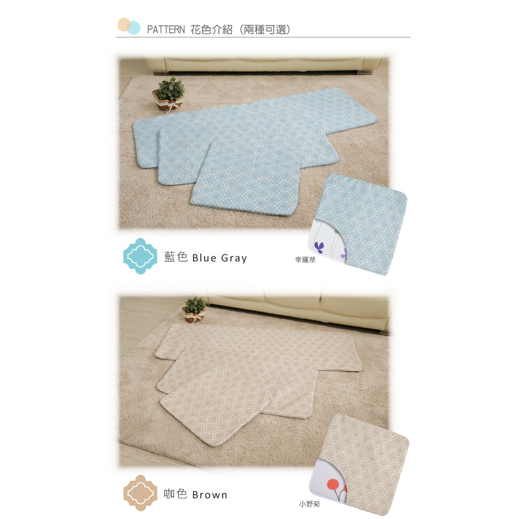 【格藍傢飾】雅室緹花坐墊套-咖/藍, , large