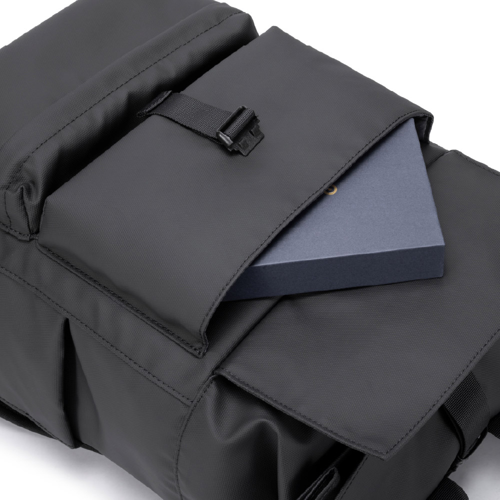 KINGSONS Roll Top Commuter Backpack-brown, 日暮沙, large