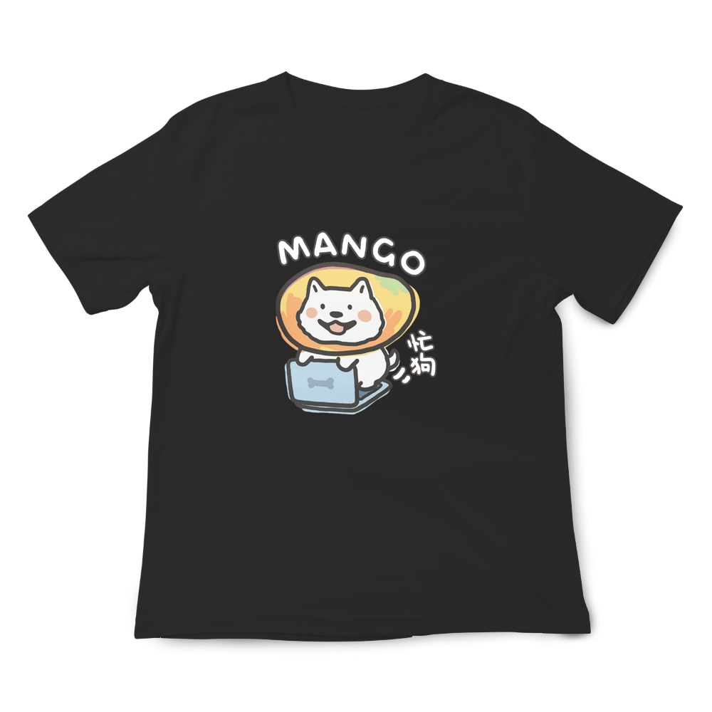 JZ TEE 薩摩耶-忙狗 印花短袖T恤, , large