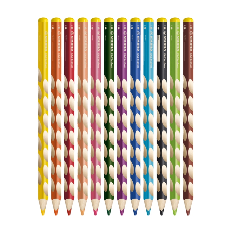 【德國天鵝】STABILO EASYcolors 人體工學洞洞色鉛筆6色/12色 左/右手左手6色(ST331/6), , large