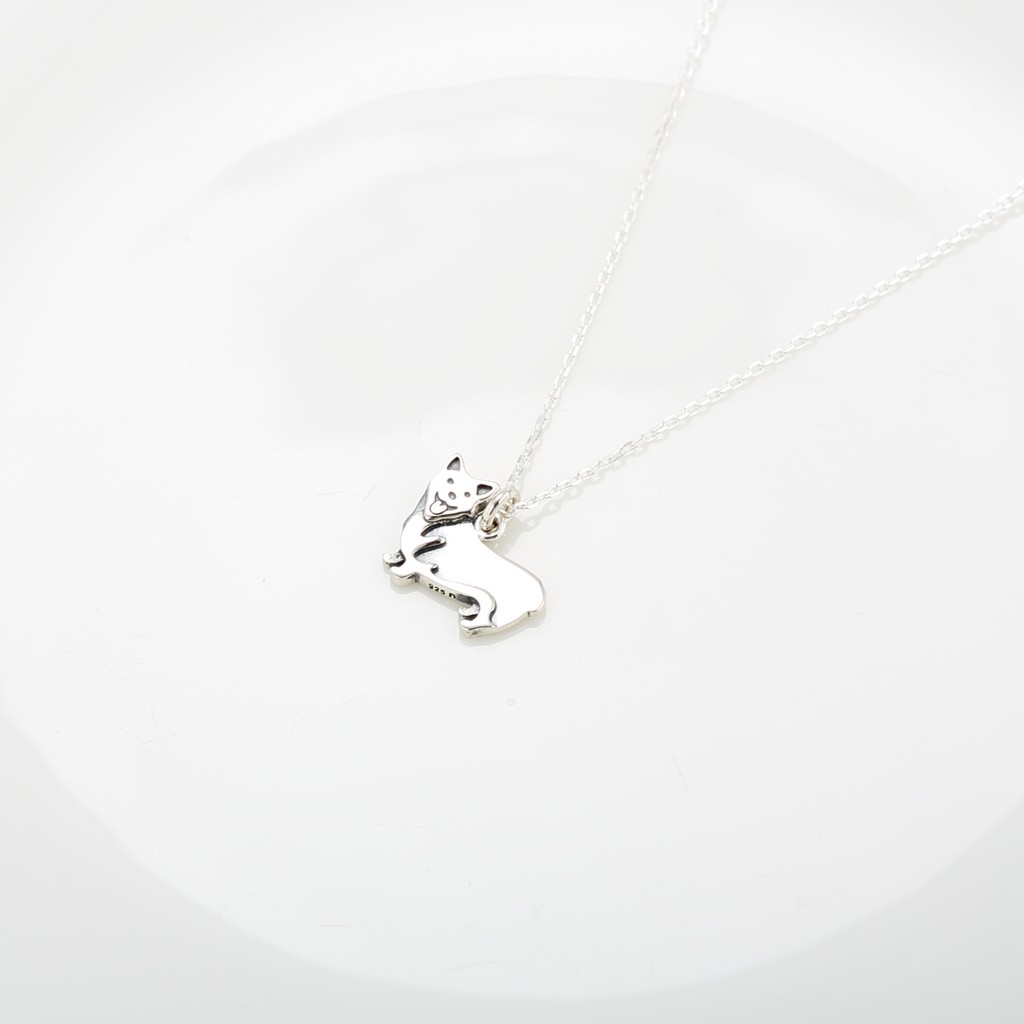 【Angel & Me】Corgi Dog s925 sterling silver necklace Birthday Valentine Day gift, , large