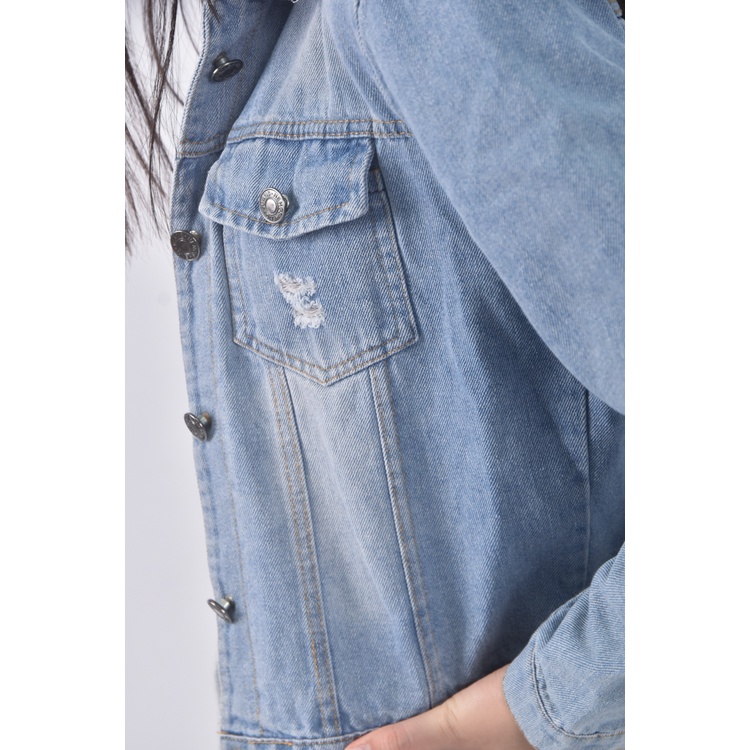 (S) 丹寧牛仔藍色外套二手衣, , large