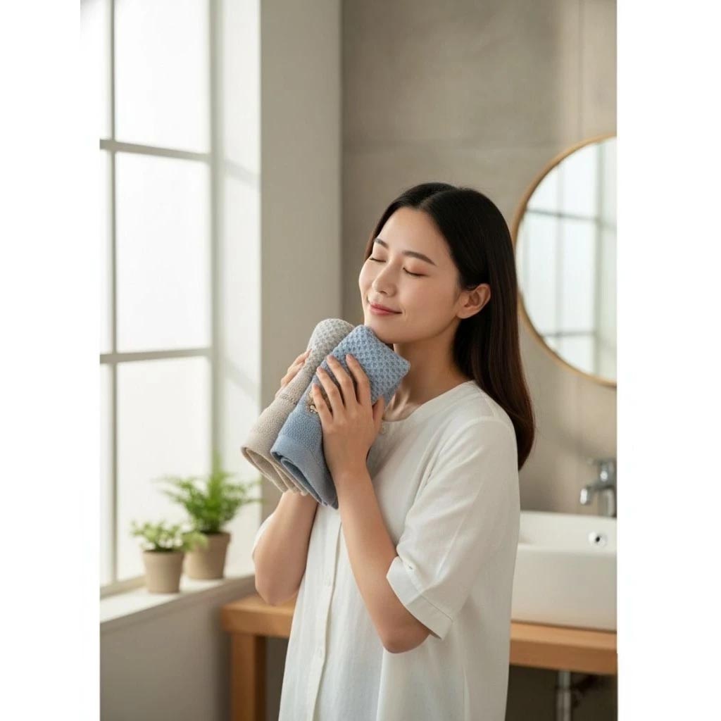 [Kaimei Cotton Industry] 4 in the group, random and excellent pure cotton mesh, skin-friendly adult towel/bath towel/face towel/towel, big-eared rat style, , large