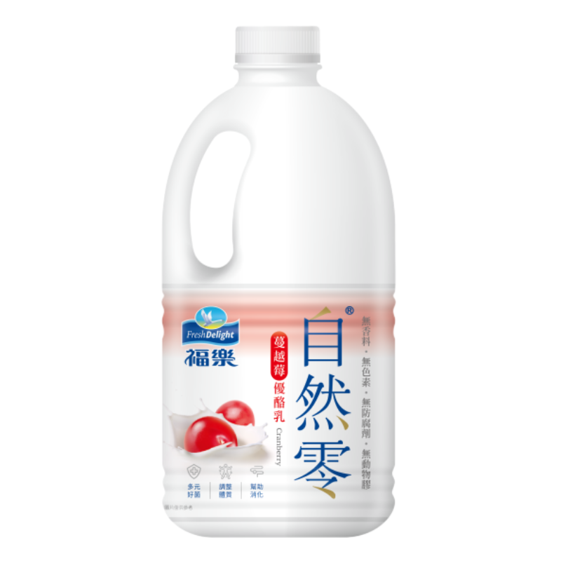 福樂自然零蔓越莓優酪乳1700ml, , large