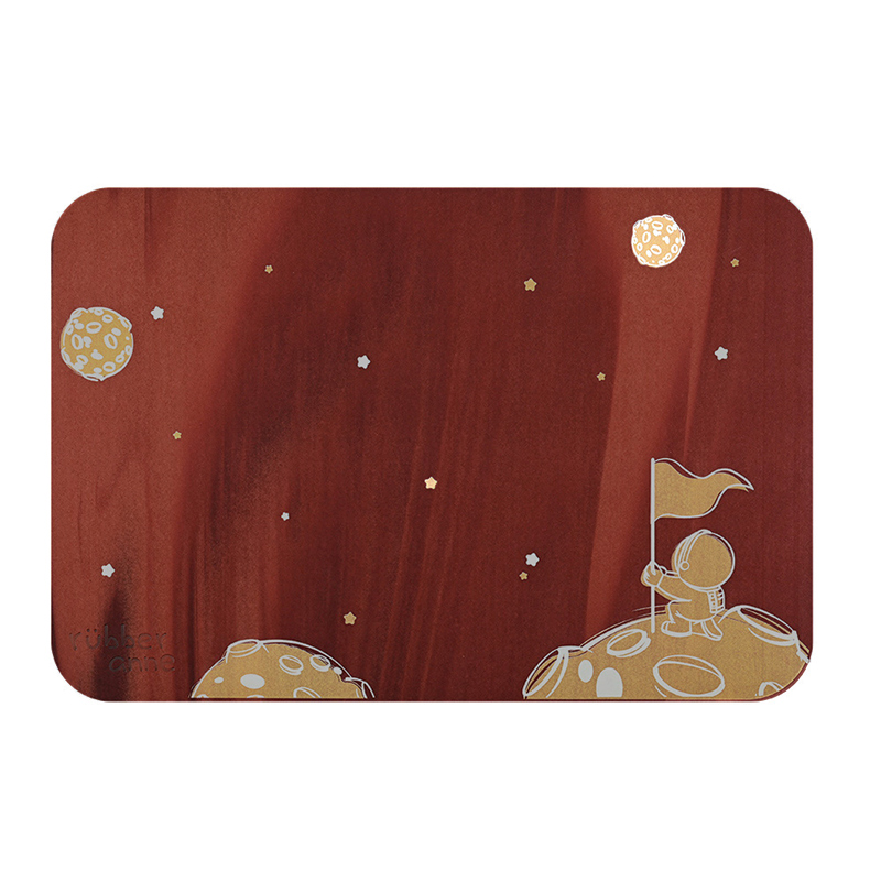 【怪獸】rubber anne 10秒頂吸 夜光版 軟式珪藻土吸水地墊 星際流浪 (60x40cm) -紅粽系列, , large