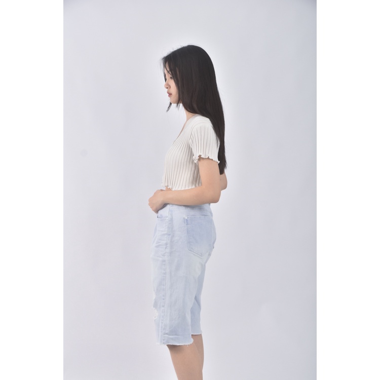 (XL) rewind韓牌丹寧牛仔五分藍色長褲二手衣, , large