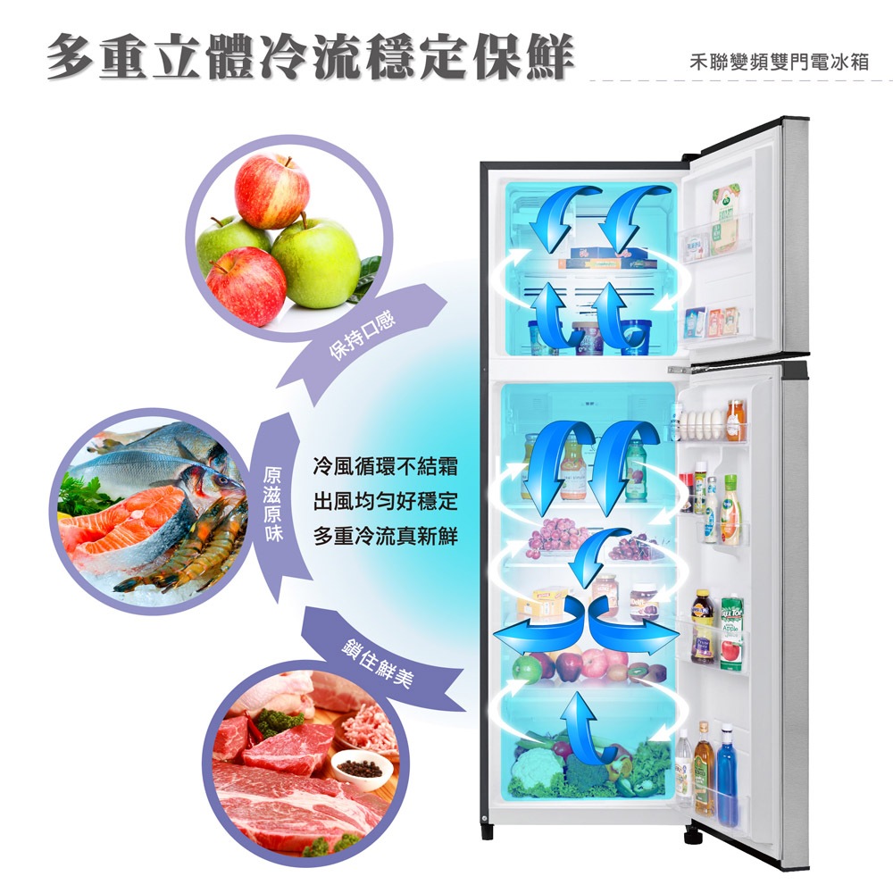 HERAN 253L First-Class Energy Efficiency Narrow Double Door Inverter Refrigerator HRE-B2511V, , large